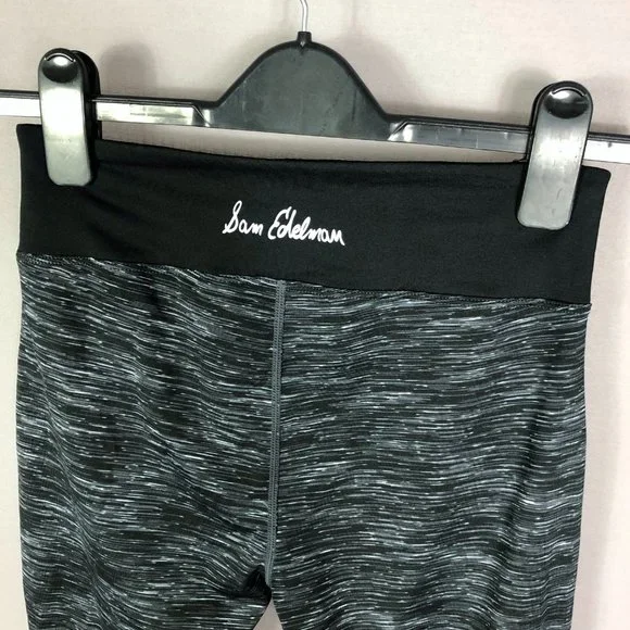 Sam Edelman Womens Gray Black Pleated Ruffle Capri Leggings Size XS - Picture 5 of 10